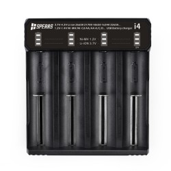 Carica batterie con indicatore led a 4 slot