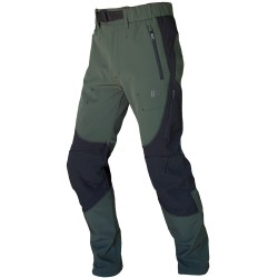 Pantaloni soft shell verde/nero